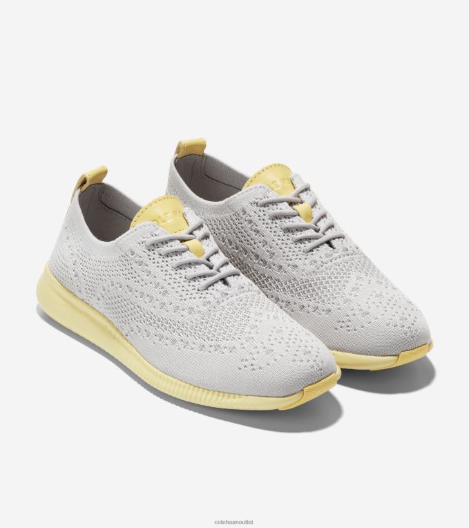 Women Microchip Stitchlite-Lemon Meringue Cole Haan 2.ZEROGRAND Wingtip Oxford 2R0V241