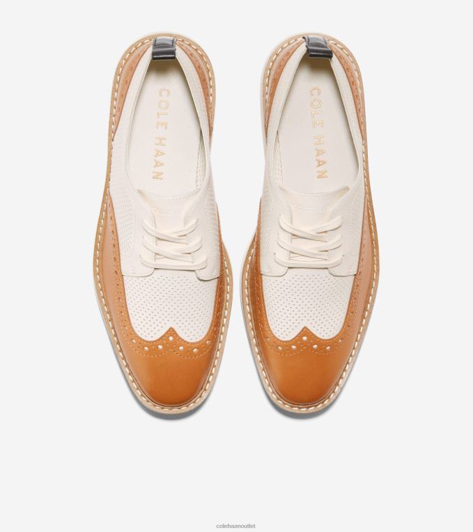 Women Pecan-Ivory Cole Haan OriginalGrand Platform Wingtip Oxford 2R0V2165
