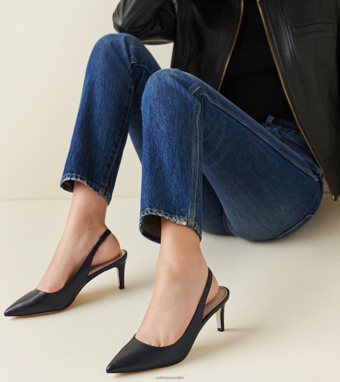 Women Black Cole Haan Vandam Sling Back Pump 2R0V2152