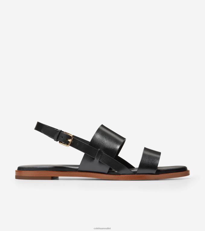 Women Black Cole Haan Flynn Flat Sandal 2R0V279