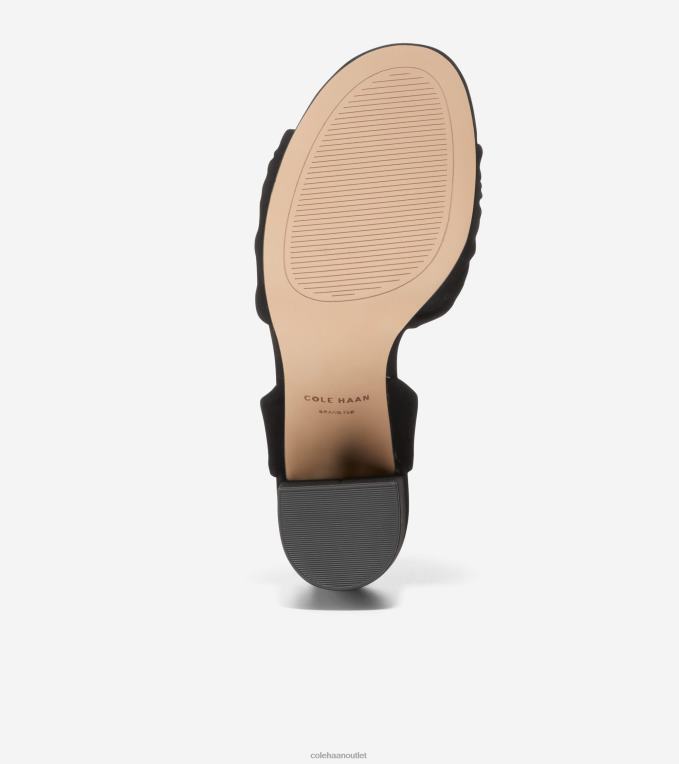 Women Black Cole Haan Kaycee Knotted Sandal 2R0V2239