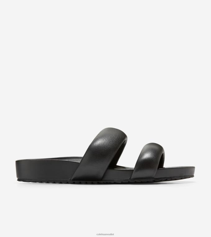 Women Black Cole Haan Mojave Double Band Slide Sandal 2R0V2110