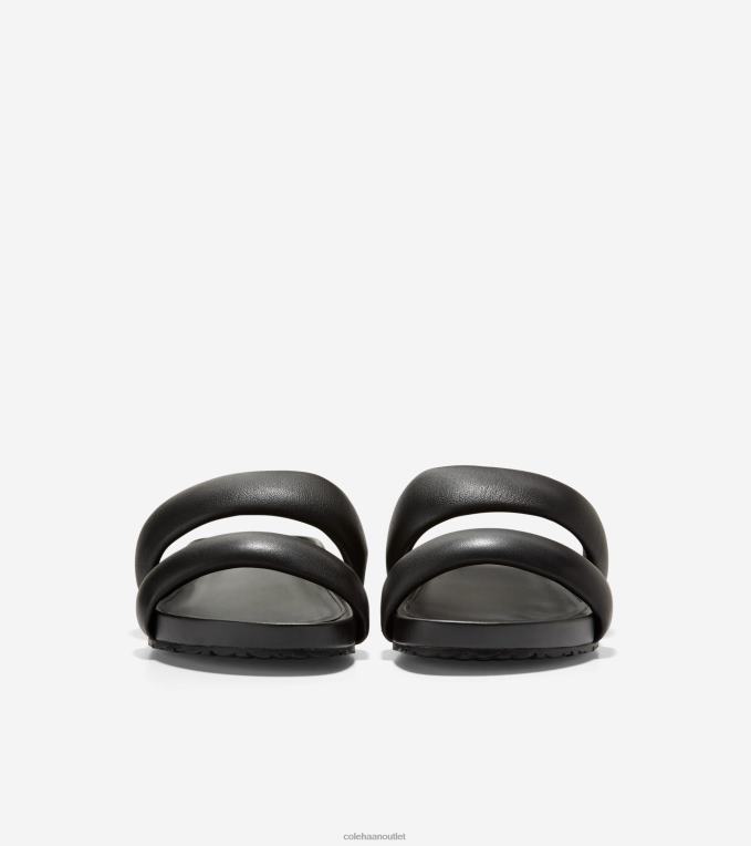 Women Black Cole Haan Mojave Double Band Slide Sandal 2R0V2110