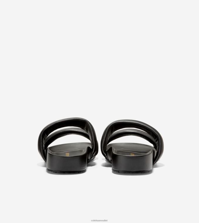 Women Black Cole Haan Mojave Double Band Slide Sandal 2R0V2110