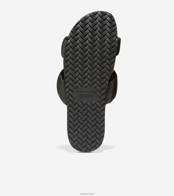 Women Black Cole Haan Mojave Double Band Slide Sandal 2R0V2110