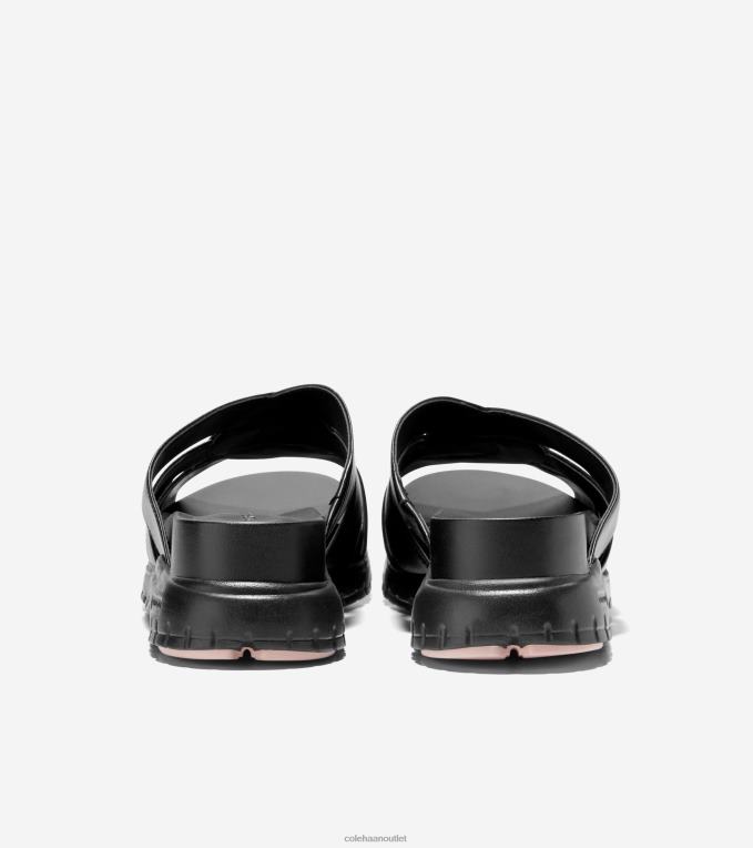 Women Black Cole Haan ZEROGRAND Slotted Slide 2R0V2194