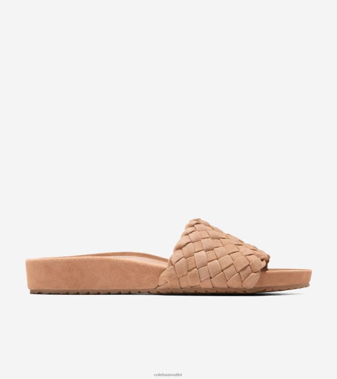 Women Blush Tan Suede Cole Haan Mojave Slide Sandal 2R0V249