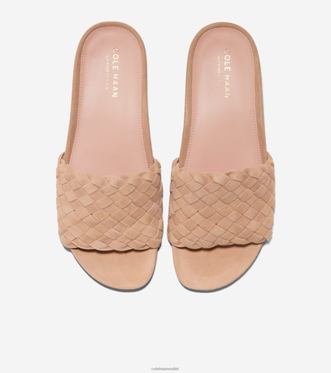 Women Blush Tan Suede Cole Haan Mojave Slide Sandal 2R0V249