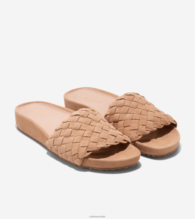 Women Blush Tan Suede Cole Haan Mojave Slide Sandal 2R0V249