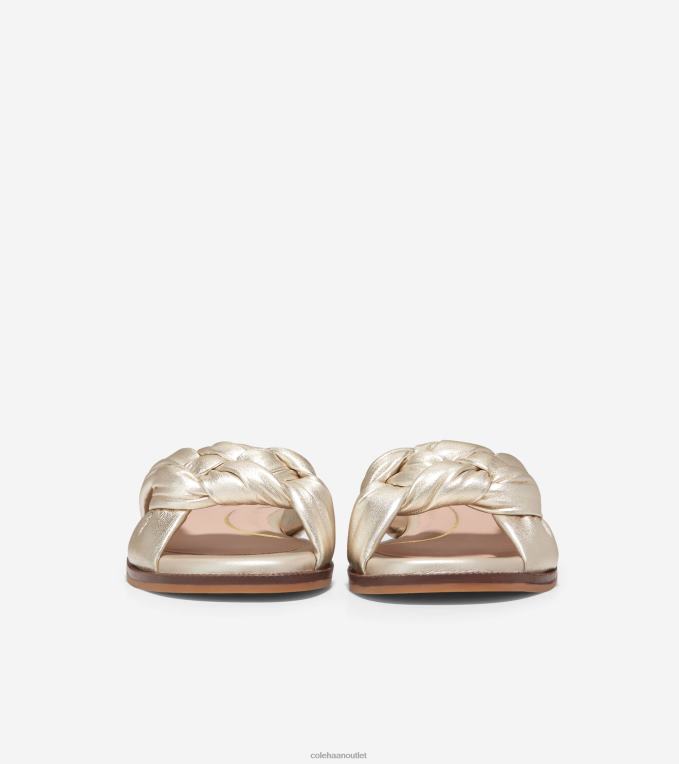 Women Gold Cole Haan Anica Lux Slip-On Sandal 2R0V2191