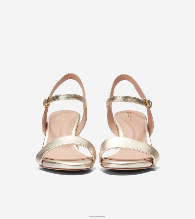 Women Gold Cole Haan Josie Block Heel Sandal 2R0V274