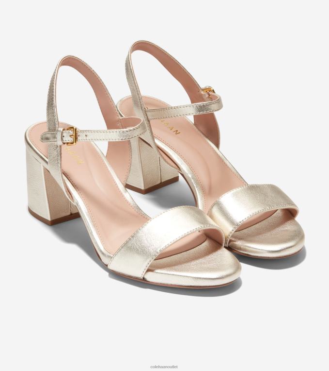Women Gold Cole Haan Josie Block Heel Sandal 2R0V274