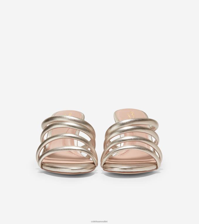 Women Gold Leather Cole Haan Adella Sandal 2R0V2144