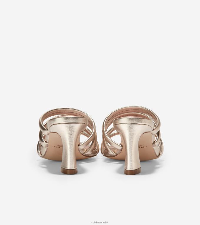 Women Gold Leather Cole Haan Adella Sandal 2R0V2144