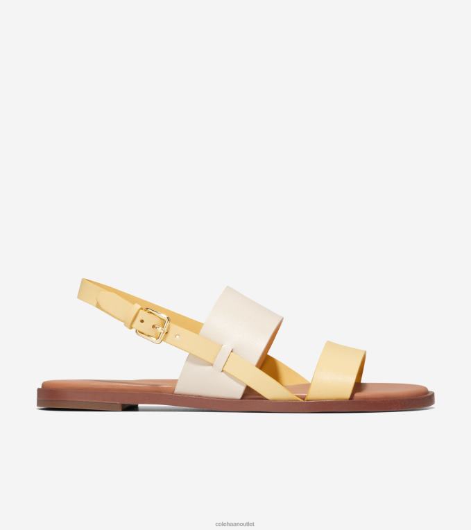 Women Golden Haze-Ivory Cole Haan Flynn Flat Sandal 2R0V282
