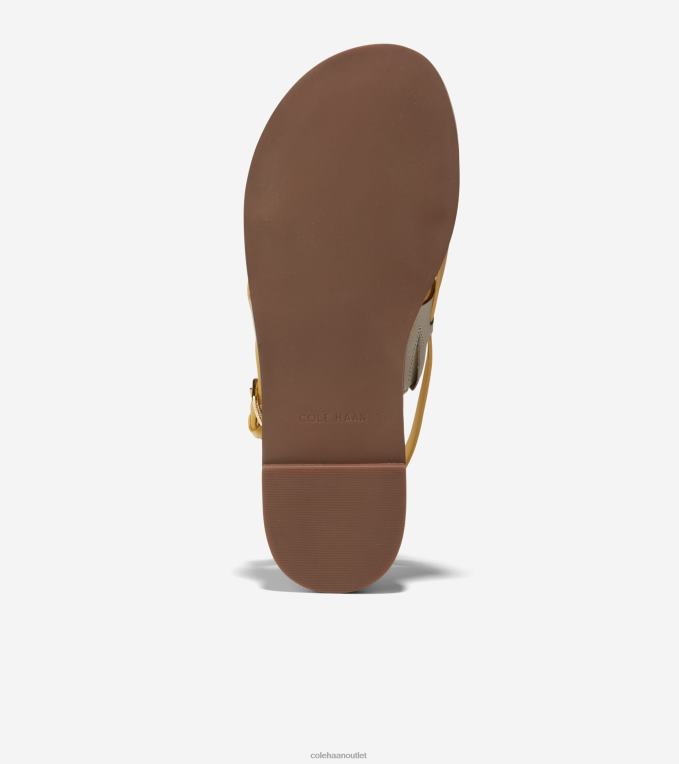 Women Golden Haze-Ivory Cole Haan Flynn Flat Sandal 2R0V282