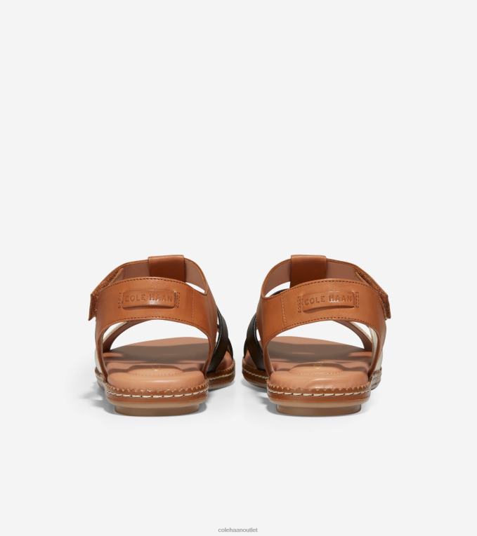 Women Pecan-Black-Ivory Cole Haan Cloudfeel All-Day Fisherman Sandal 2R0V2161