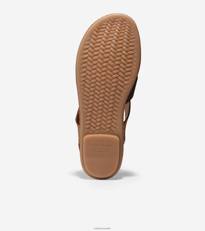 Women Pecan-Black-Ivory Cole Haan Cloudfeel All-Day Fisherman Sandal 2R0V2161