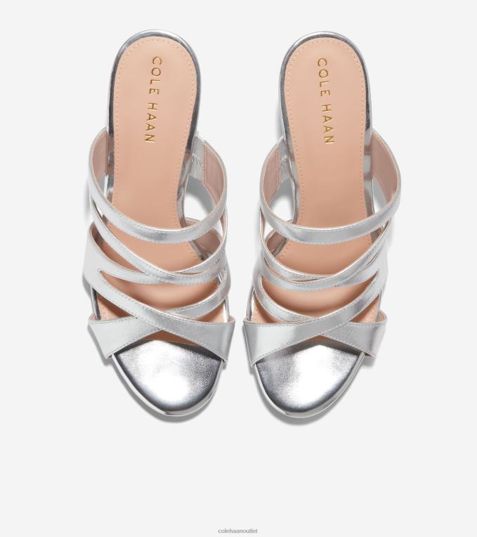 Women Silver Specchio Cole Haan Alyse Sandal 65MM 2R0V2113