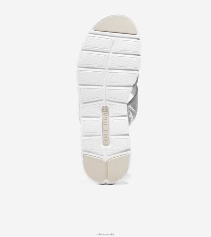 Women Silver Talca Cole Haan ZEROGRAND Slotted Slide 2R0V2195