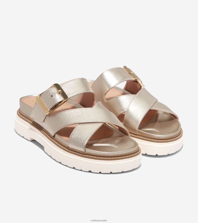 Women Soft Gold Cole Haan Fraya Slide Sandal 2R0V23