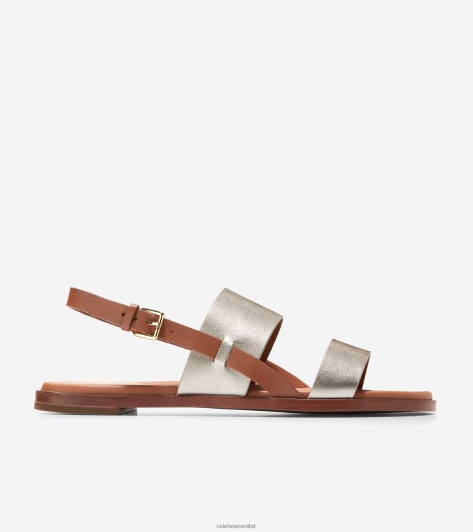 Women Soft Gold-Honey Cole Haan Flynn Flat Sandal 2R0V281