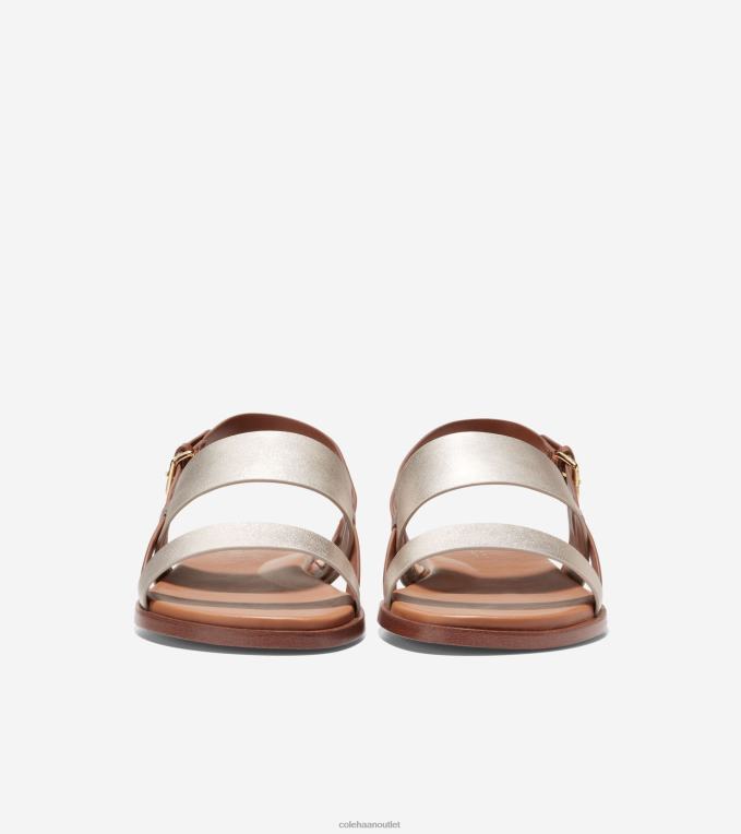 Women Soft Gold-Honey Cole Haan Flynn Flat Sandal 2R0V281
