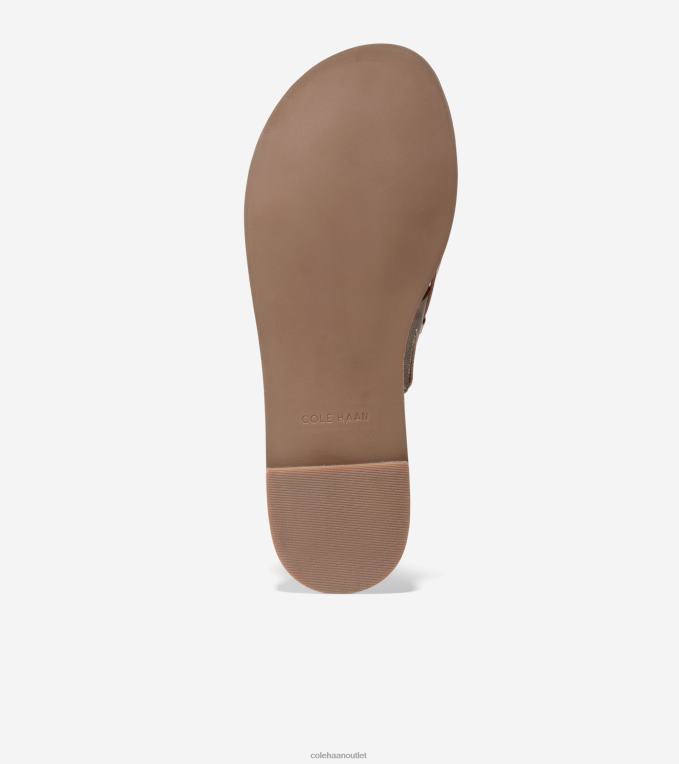 Women Soft Gold-Honey Cole Haan Flynn Flat Sandal 2R0V281