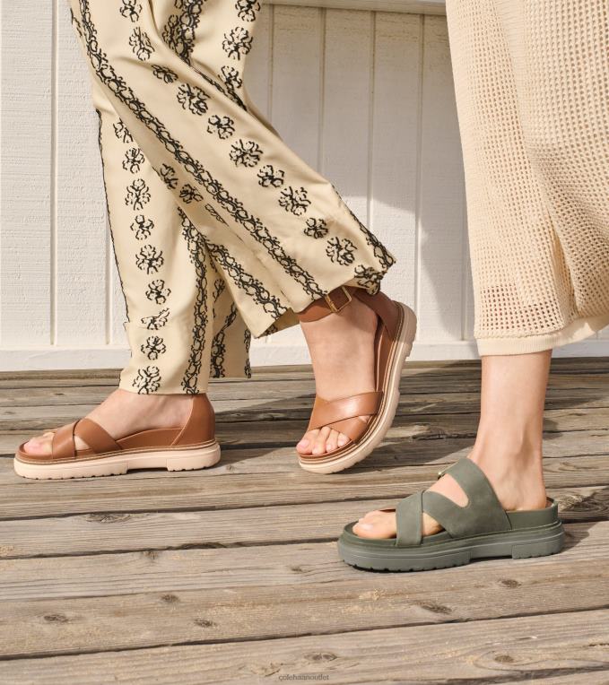 Women Tea Leaf Nubuck Cole Haan Fraya Slide Sandal 2R0V21