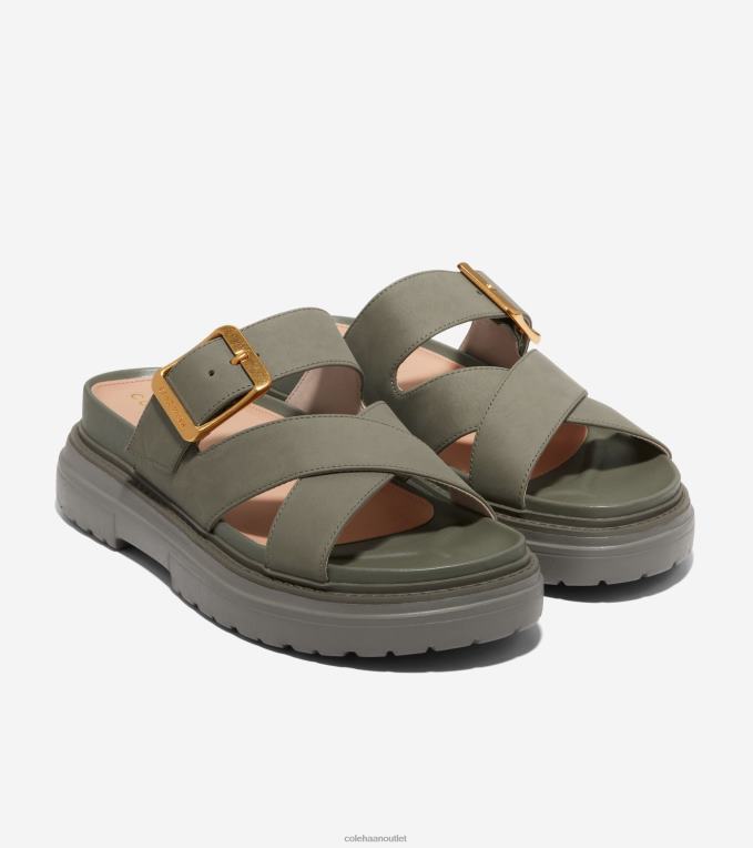 Women Tea Leaf Nubuck Cole Haan Fraya Slide Sandal 2R0V21