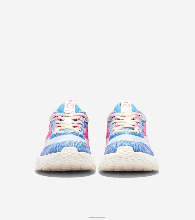 Women Azure Blue-Azalea Pink-Ivory Cole Haan 5.ZEROGRAND Embrostitch Running Shoe 2R0V2242