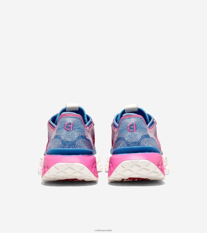 Women Azure Blue-Azalea Pink-Ivory Cole Haan 5.ZEROGRAND Embrostitch Running Shoe 2R0V2242