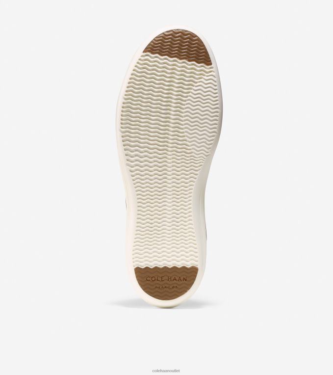 Women Black Leather-White Cole Haan Grand Crosscourt Sneaker 2R0V290