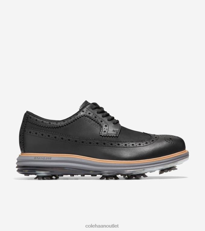 Women Black-Natural-Quiet Shade Cole Haan OriginalGrand Tour Golf Shoe 2R0V2201