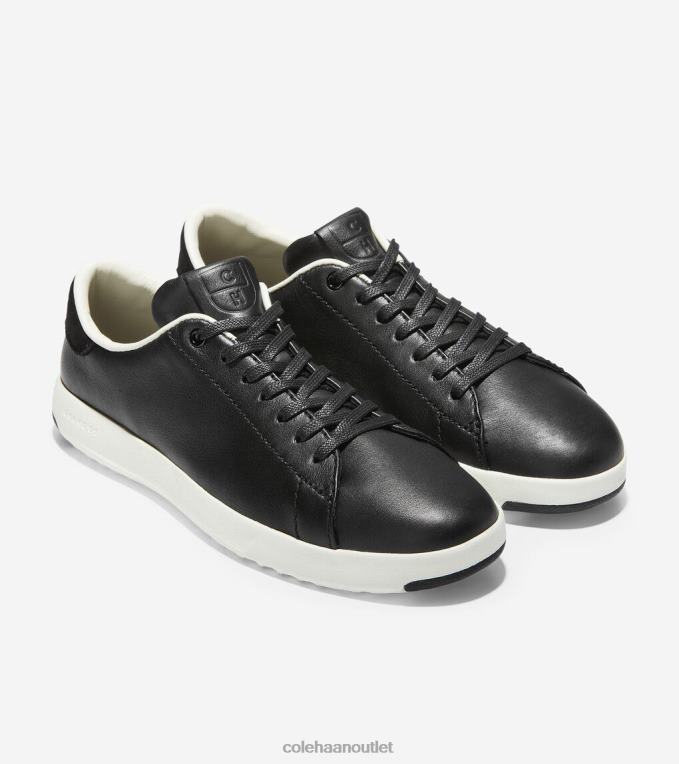 Women Black-Optic White Cole Haan GrandPrO Tennis Sneaker 2R0V2146