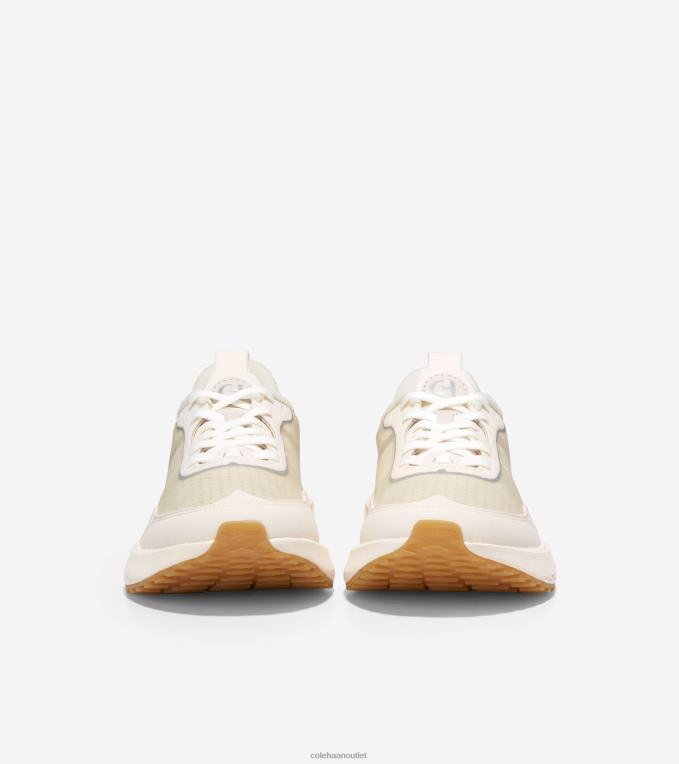 Women Ivory-Egret-Ivory Cole Haan ZEROGRAND Outpace 3 Running Shoe 2R0V259