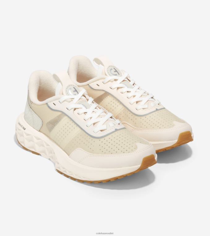 Women Ivory-Egret-Ivory Cole Haan ZEROGRAND Outpace 3 Running Shoe 2R0V259