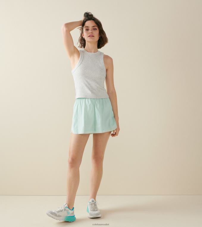 Women Ivory-Silver Birch-Turquoise-Caribbean Blue Cole Haan 5.ZEROGRAND Embrostitch Running Shoe 2R0V2243