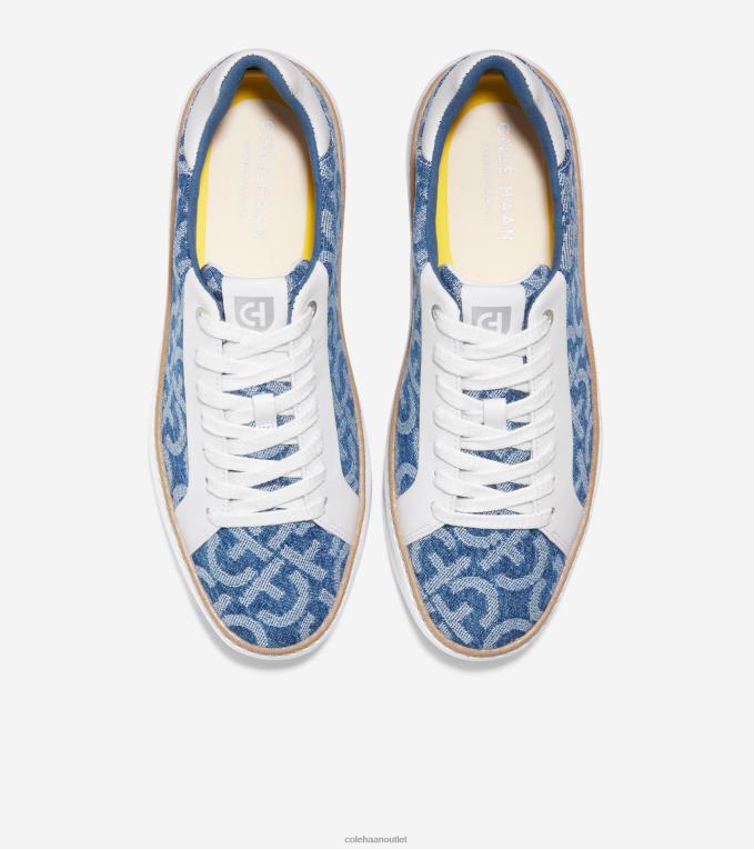 Women Monogram Denim Jacquard-Optic White Cole Haan GrandPrO Topspin Sneaker 2R0V223