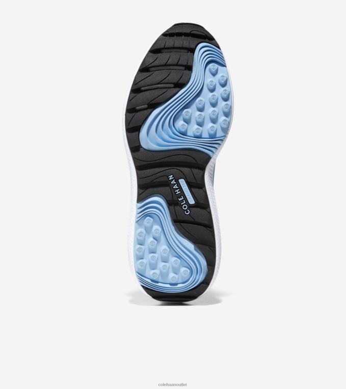 Women Optic White-Blue Bell-Sun Kissed Coral Cole Haan ZEROGRAND Fairway Golf Shoe 2R0V2121