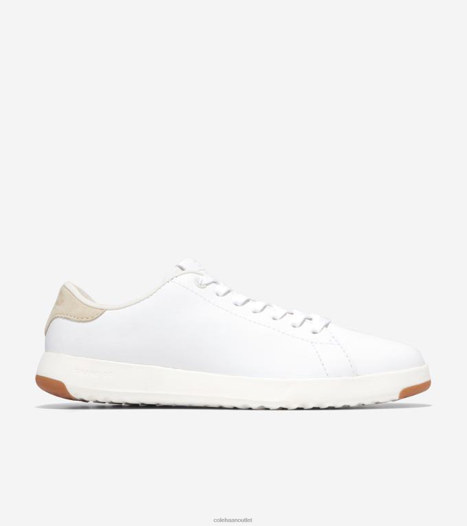 Women Optic White Leather Cole Haan GrandPrO Tennis Sneaker 2R0V2147