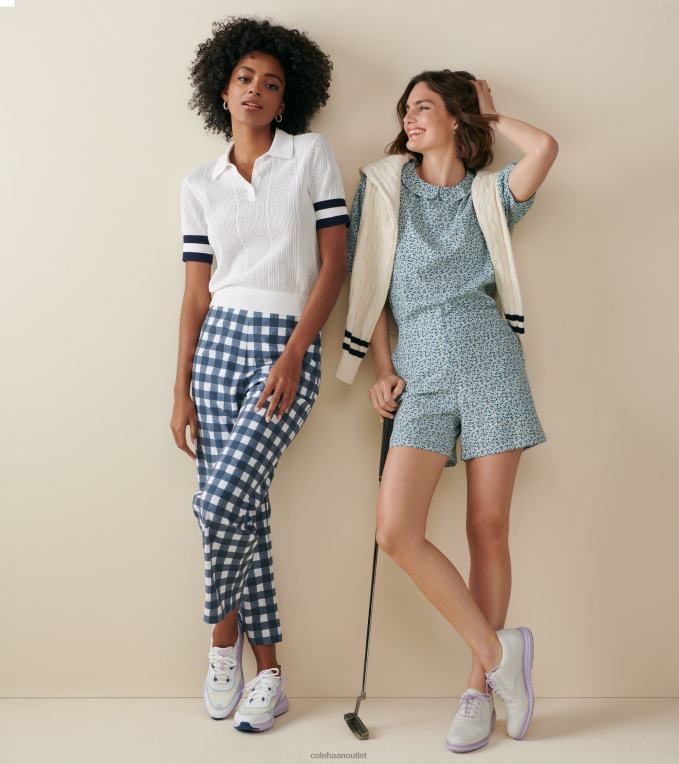 Women Silver Birch-Lavender-Orchid Petal Cole Haan OriginalGrand Shortwing Golf Shoe 2R0V2211