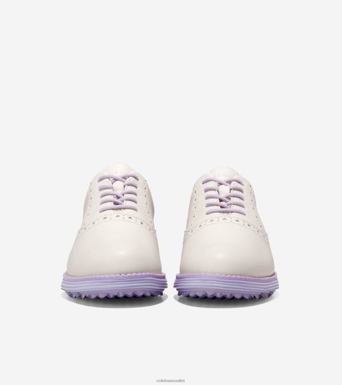 Women Silver Birch-Lavender-Orchid Petal Cole Haan OriginalGrand Shortwing Golf Shoe 2R0V2211