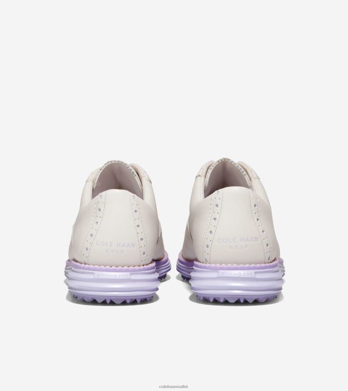 Women Silver Birch-Lavender-Orchid Petal Cole Haan OriginalGrand Shortwing Golf Shoe 2R0V2211