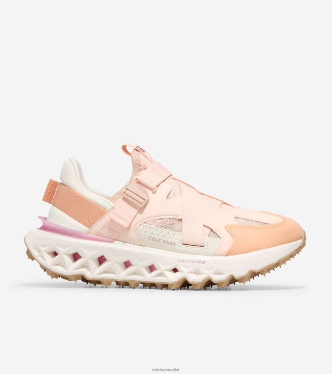 Women Silver Peony-Peach Fuzz-Ivory Cole Haan 5.ZEROGRAND Monk Strap Running Shoe 2R0V2246