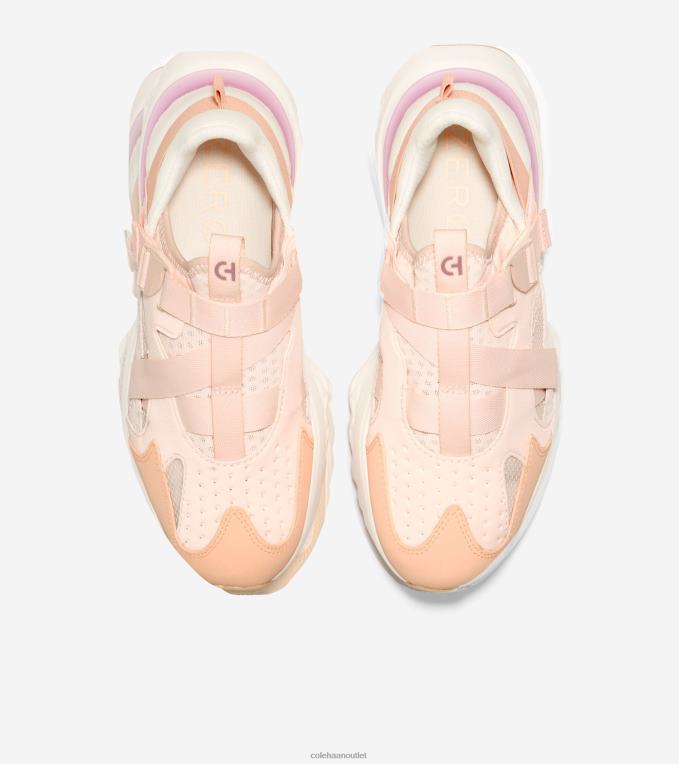 Women Silver Peony-Peach Fuzz-Ivory Cole Haan 5.ZEROGRAND Monk Strap Running Shoe 2R0V2246