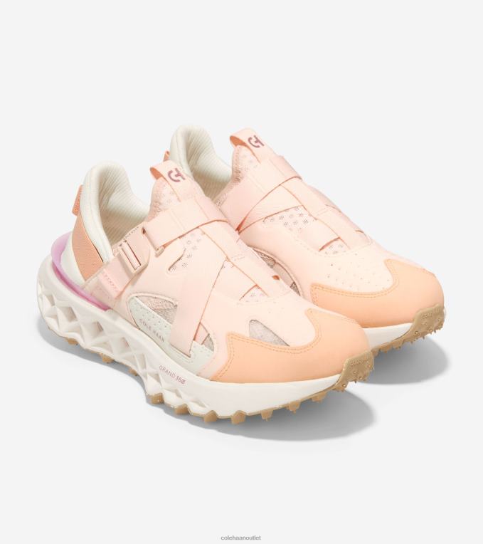 Women Silver Peony-Peach Fuzz-Ivory Cole Haan 5.ZEROGRAND Monk Strap Running Shoe 2R0V2246