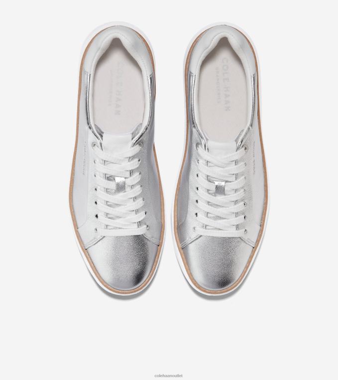 Women Silver Talca-Optic White Cole Haan GrandPrO Topspin Sneaker 2R0V226