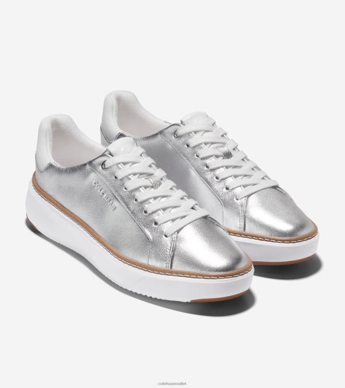 Women Silver Talca-Optic White Cole Haan GrandPrO Topspin Sneaker 2R0V226