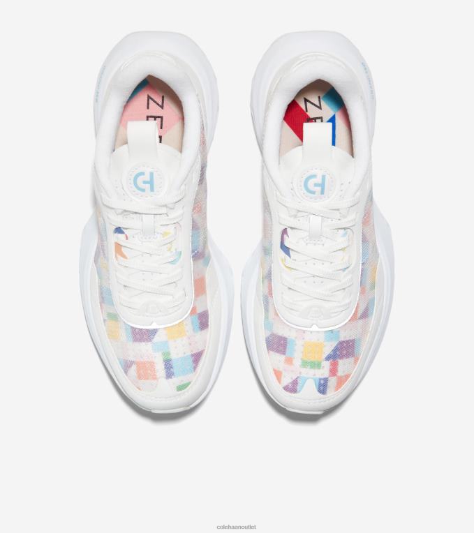 Women White-Pride Multicolor Cole Haan ZEROGRAND Outpace 3 Running Shoe 2R0V257
